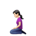 🧎🏻‍♀️ woman kneeling: light skin tone display on Apple